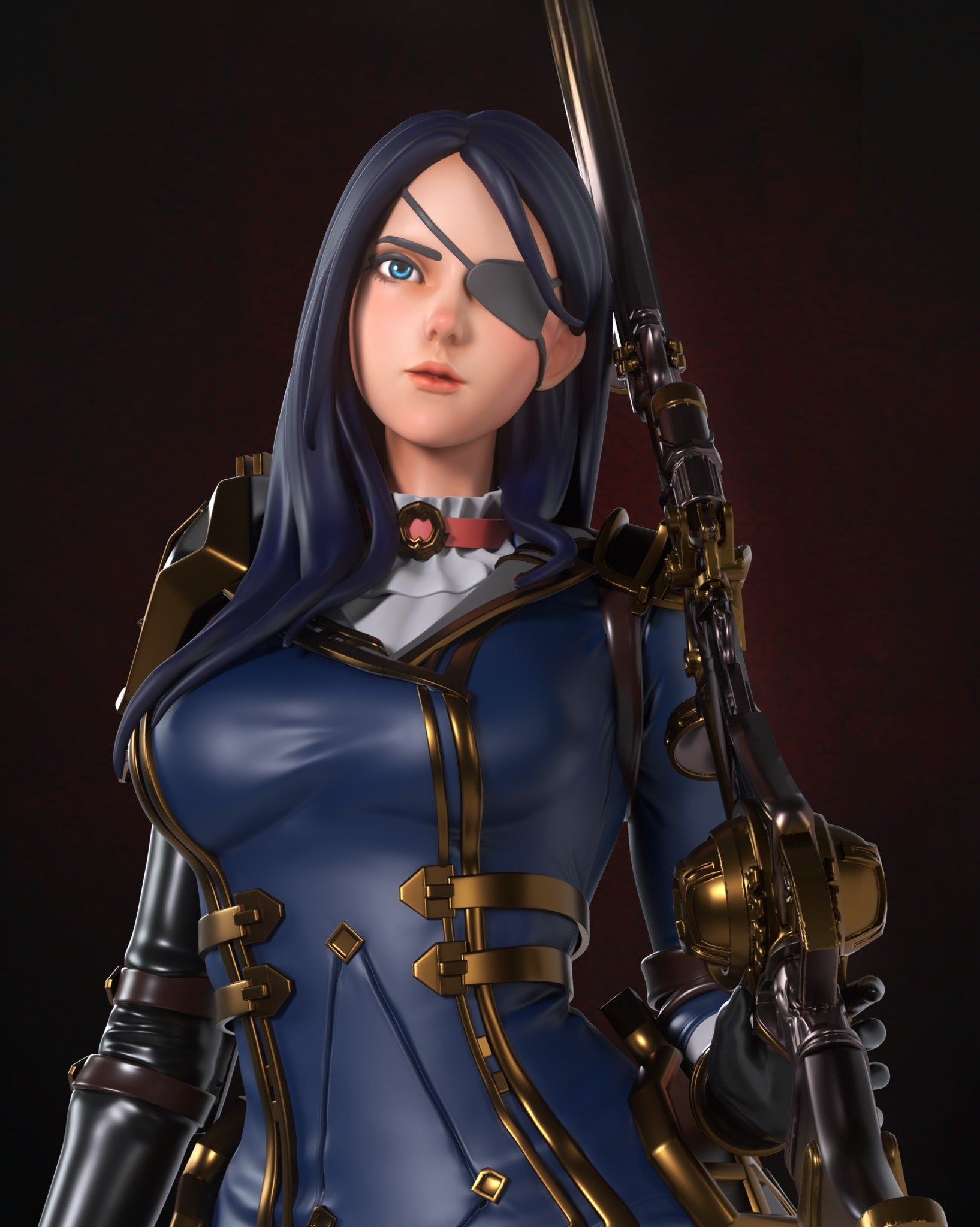 Figure Caitlyn (Arcane) - League of Legends LOL unpainted 3D Figure Caitlyn (Arcane) - League of Legends LOL unpainted 3D