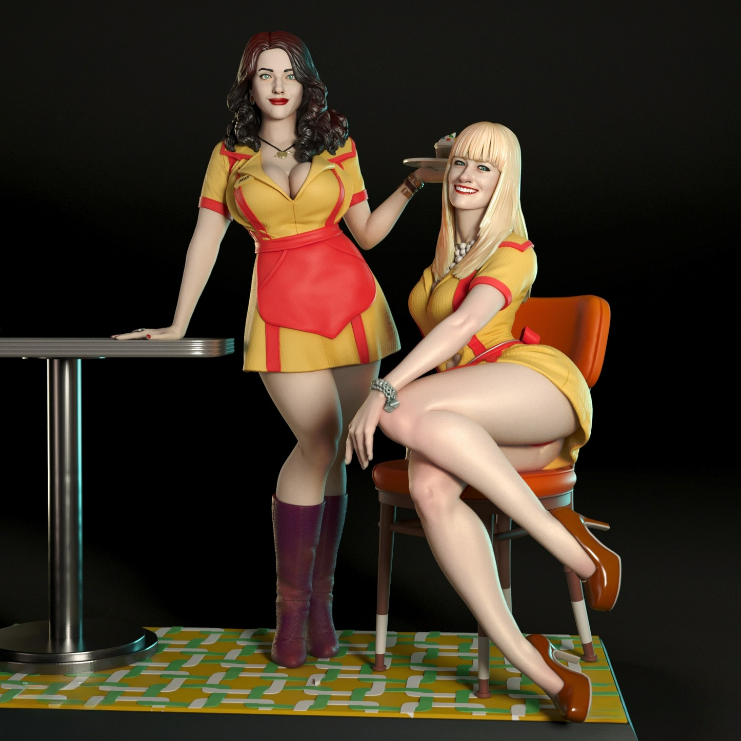 3784 Caroline Channing NSFW - 2 Broke Girls - STL 3D Print Files