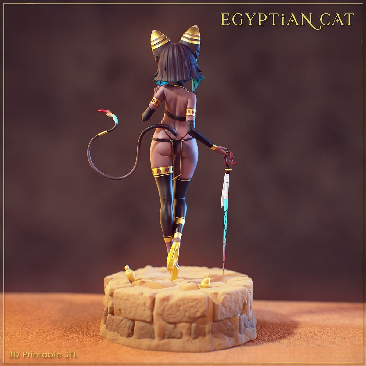 3406 Egyptian Cat - STL 3D Print Files