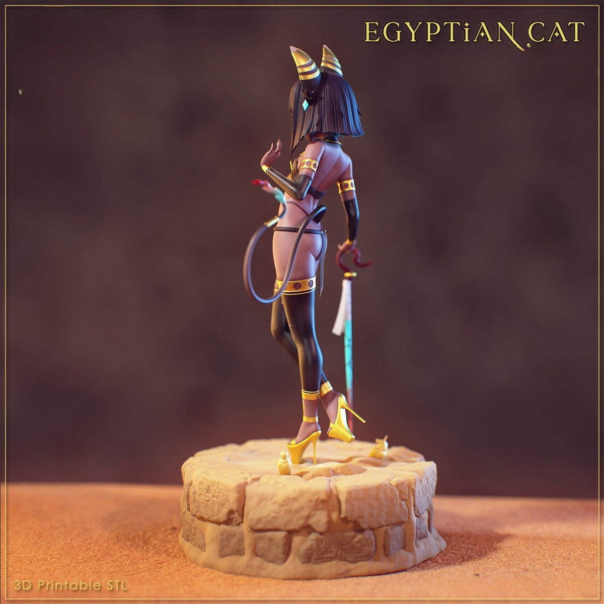 3406 Egyptian Cat - STL 3D Print Files