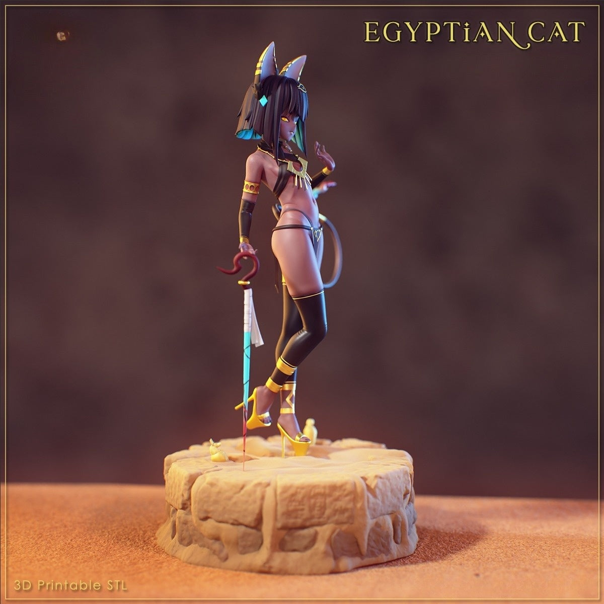 3406 Egyptian Cat - STL 3D Print Files