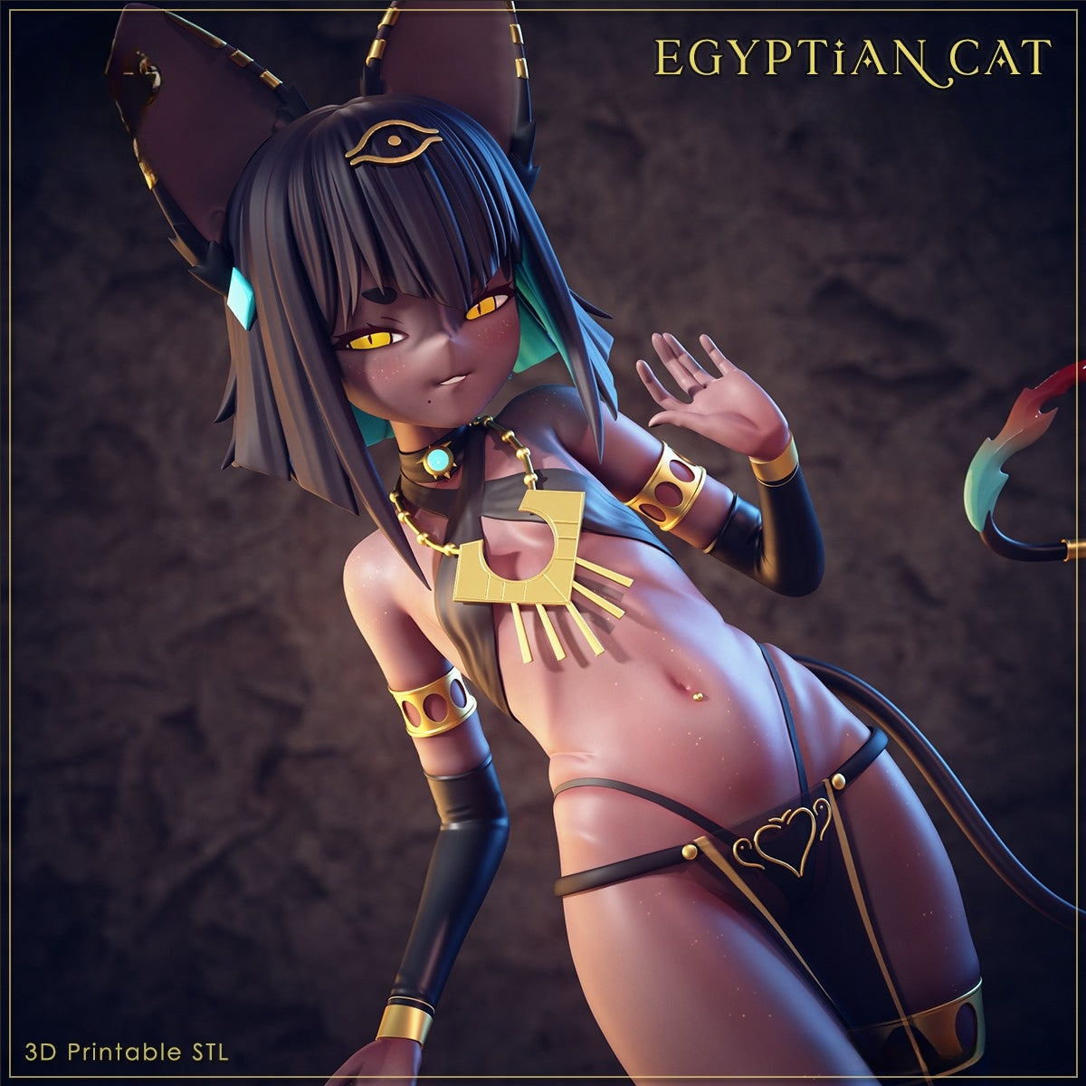 3406 Egyptian Cat - STL 3D Print Files