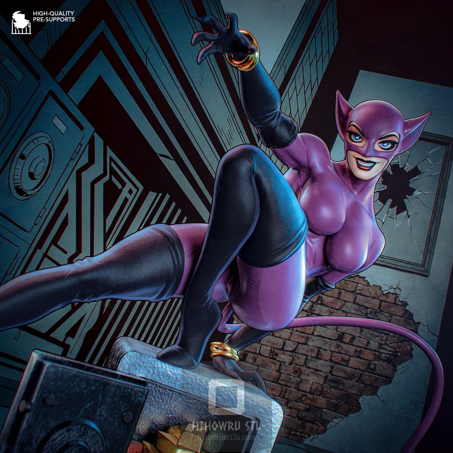 4818 Catwoman - DC COMICS - STL 3D Print Files