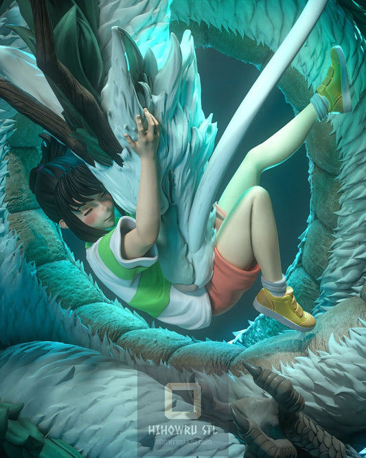 4332 Haku And Chihiro - Spirited Away - STL 3D Print Files