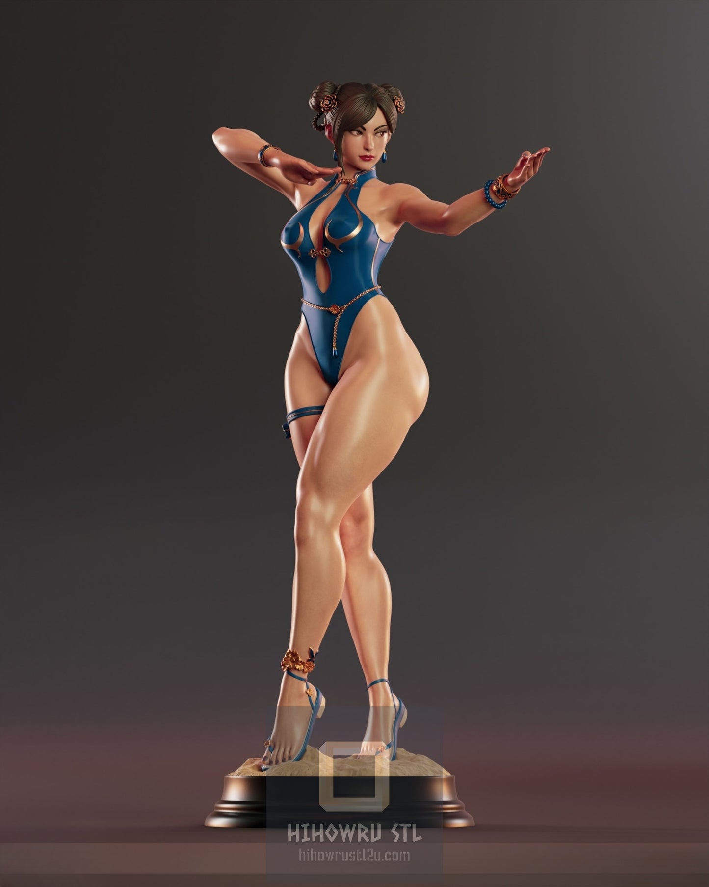 4414 Chun-Li - Street Fighter - STL 3D Print Files