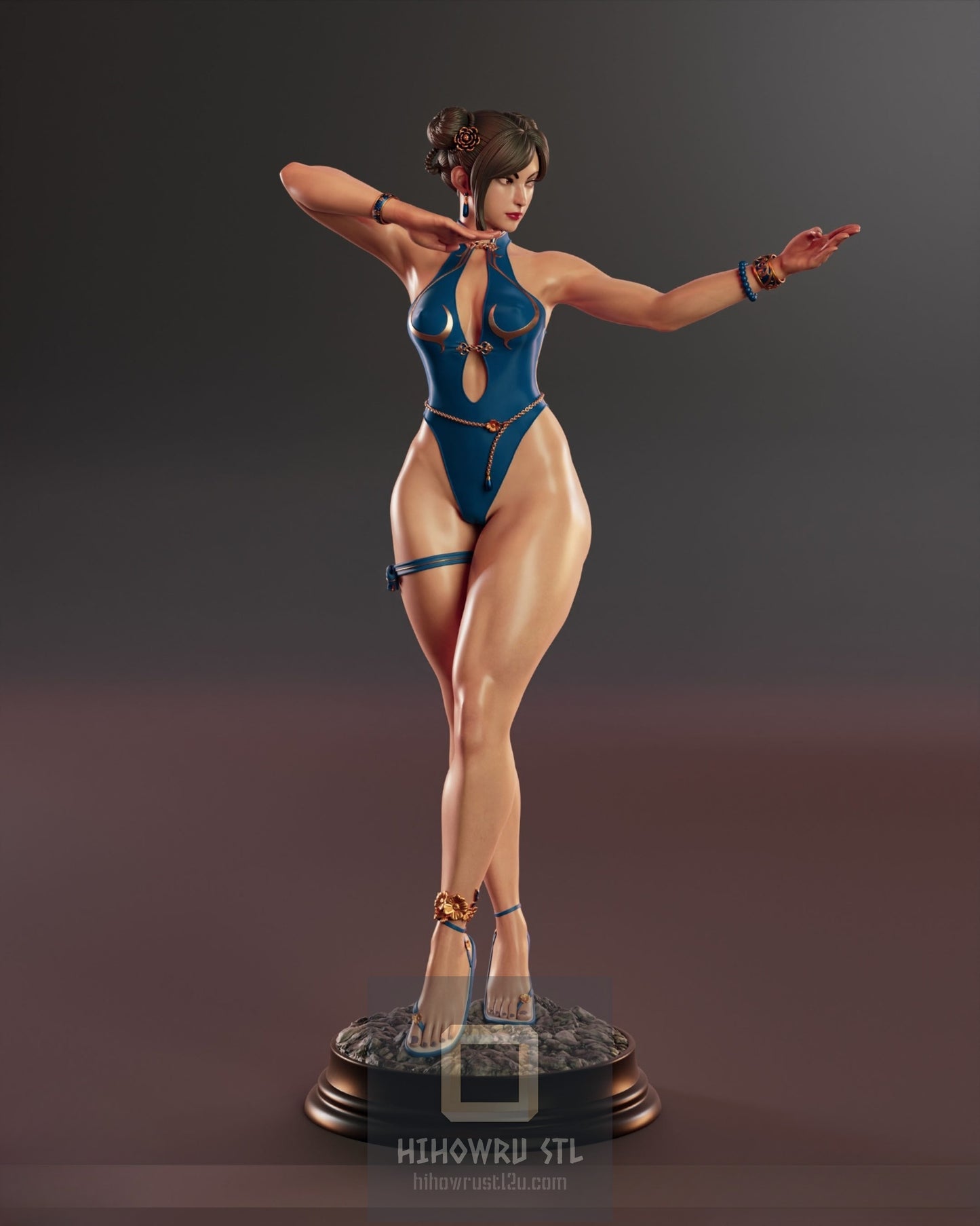 4414 Chun-Li - Street Fighter - STL 3D Print Files