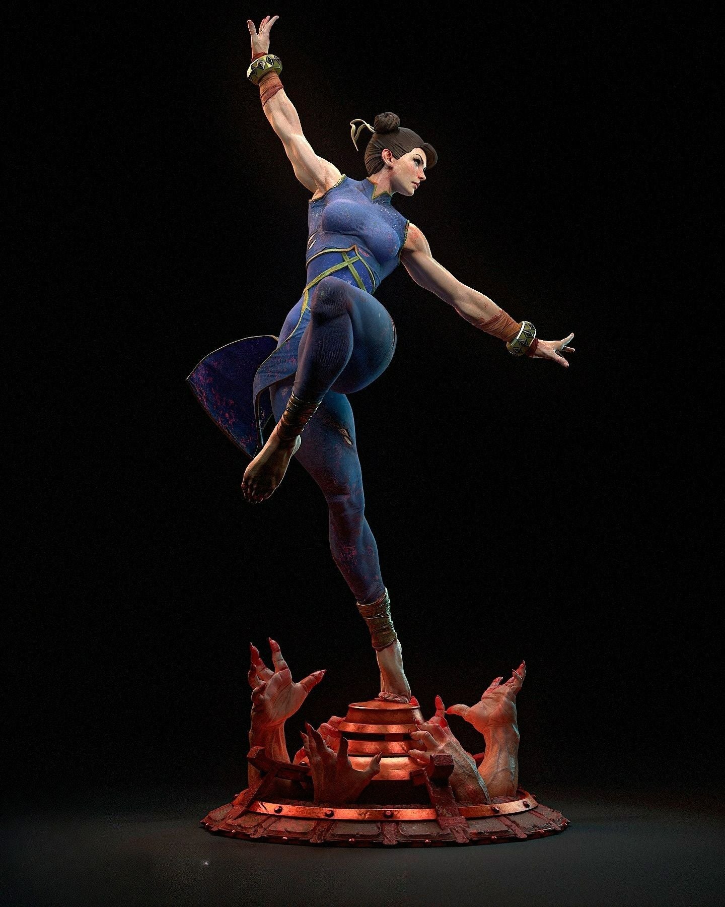 3721 Chun-Li - Street Fighter - STL 3D Print Files