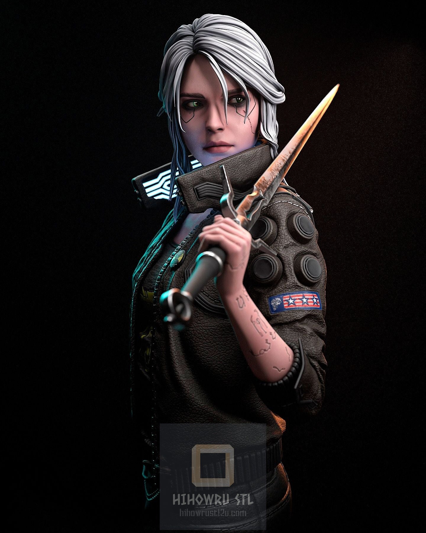4319 Ciri - Cyberpunk 2077 - STL 3D Print Files