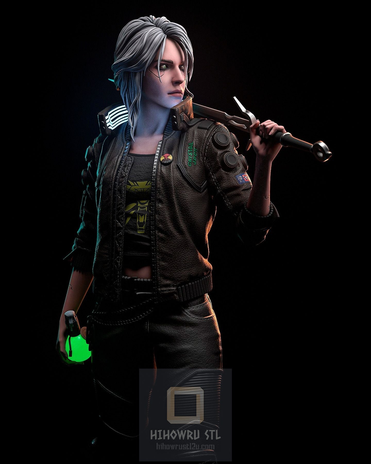 4319 Ciri - Cyberpunk 2077 - STL 3D Print Files