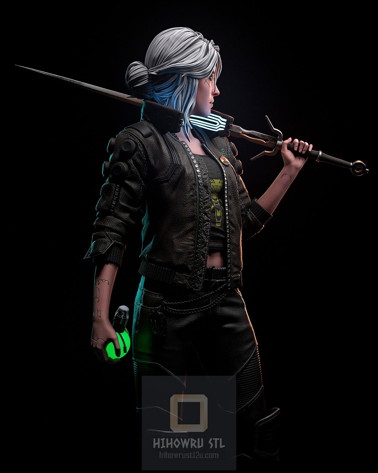 4319 Ciri - Cyberpunk 2077 - STL 3D Print Files