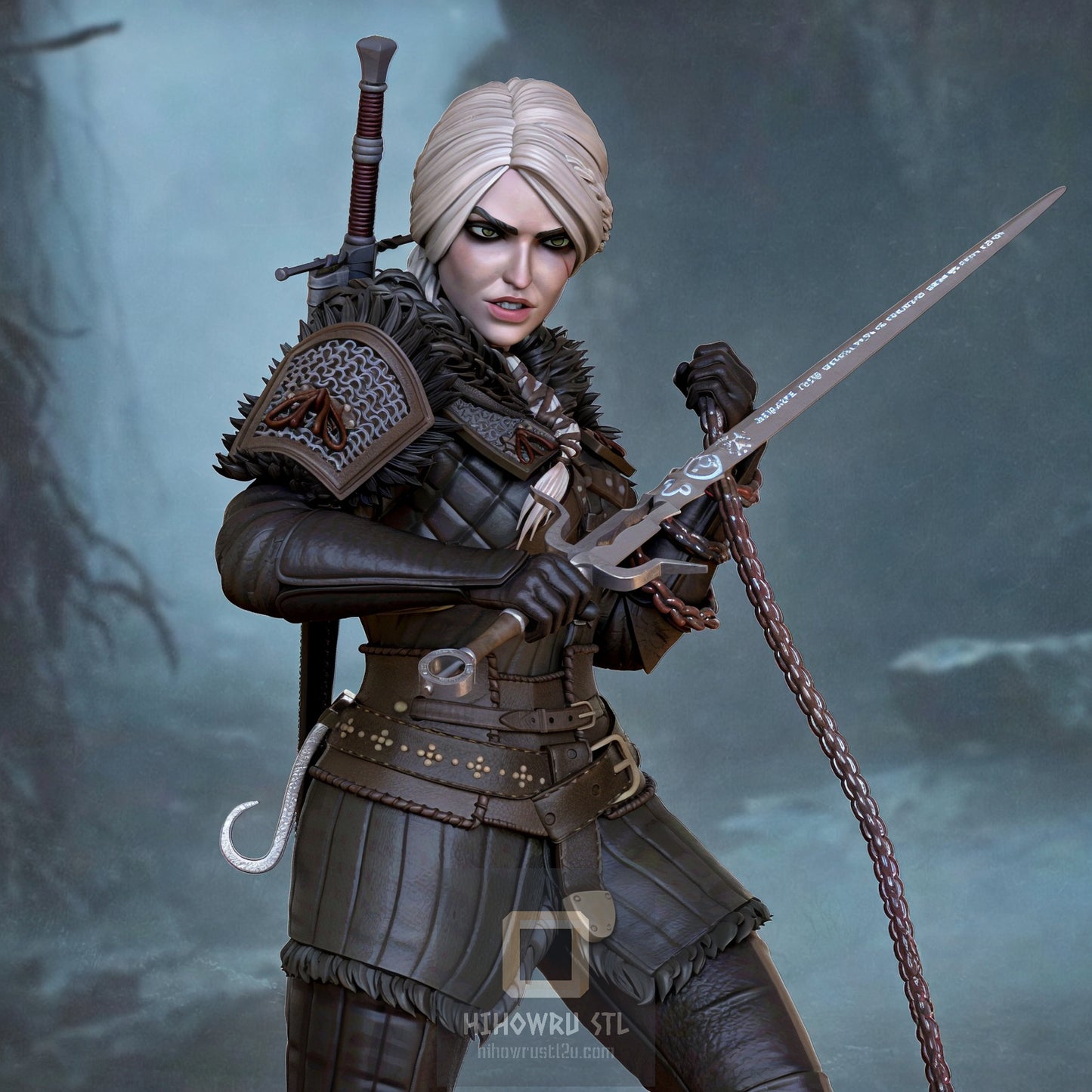 4638 Ciri NSFW - Witcher - STL 3D Print Files