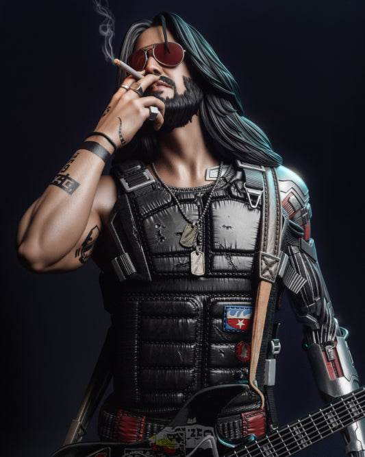 4069 Johnny Silverhand - Cyberpunk - STL 3D Print Files