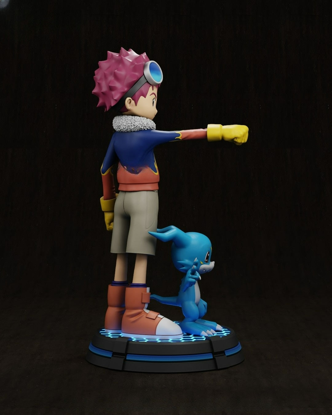 3038 Davis Motomiya and Veemon - Digimon - STL 3D Print Files