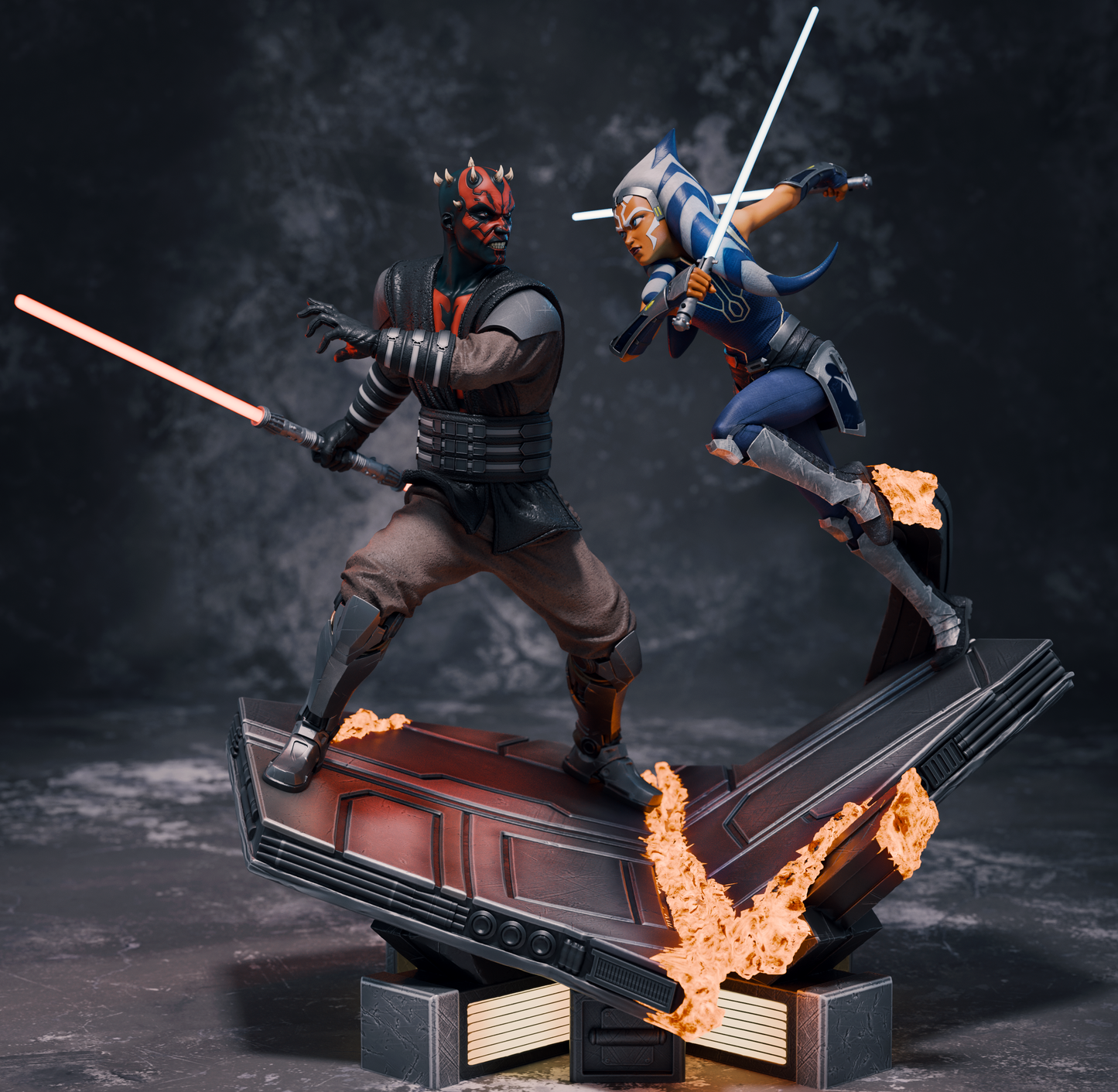 2629 Ahsoka Tano vs Darth Maul - The Clone Wars - STL 3D Print Files