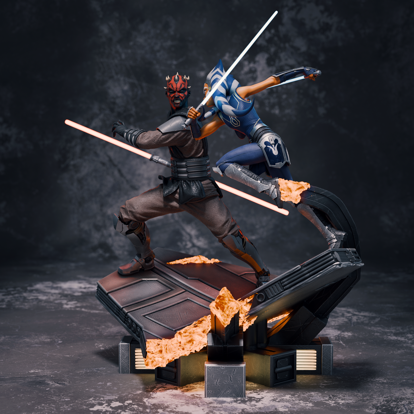 2629 Ahsoka Tano vs Darth Maul - The Clone Wars - STL 3D Print Files