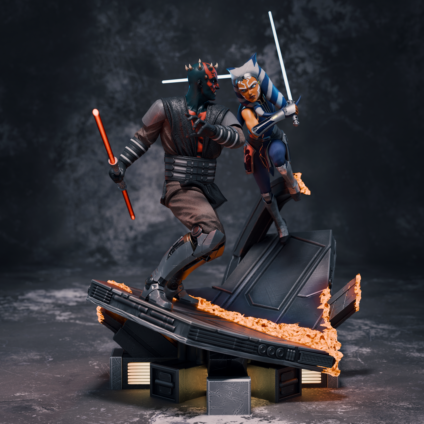 2629 Ahsoka Tano vs Darth Maul - The Clone Wars - STL 3D Print Files