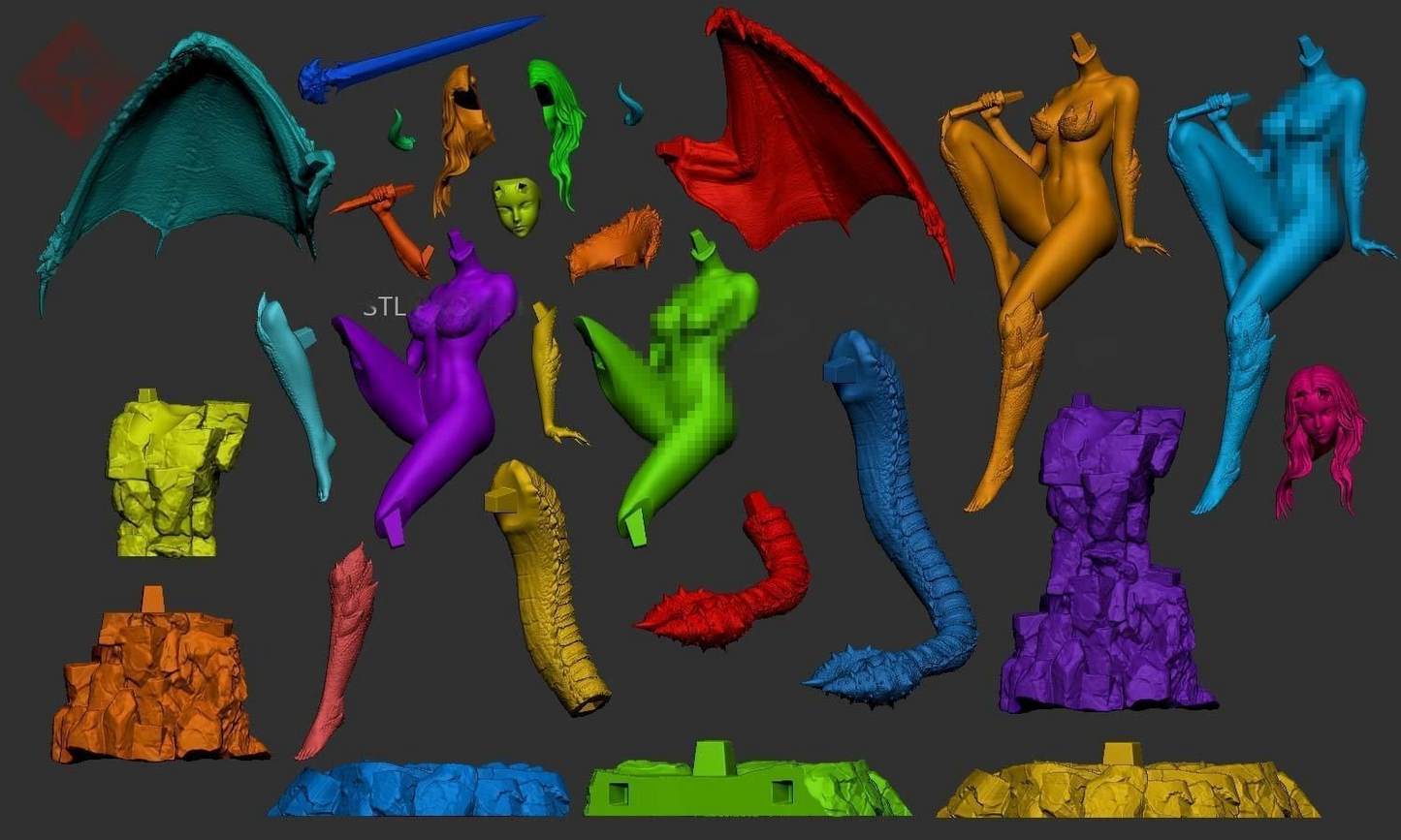 Diablos Girl NSFW - STL 3D Print Files