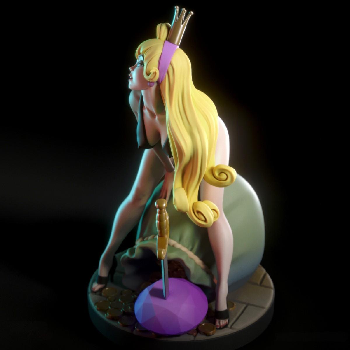 Princess Daphne NSFW - Dragon's Lair - STL 3D Print Files