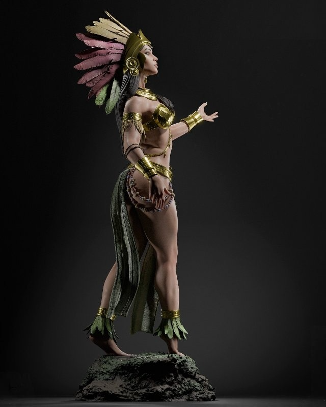 1891 Aztec Goddess - STL 3D Print Files