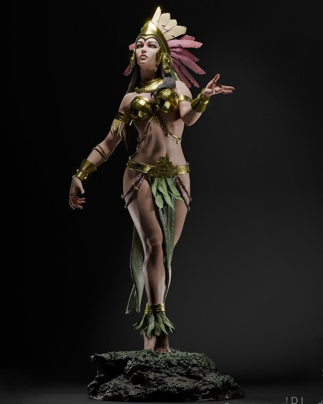 1891 Aztec Goddess - STL 3D Print Files