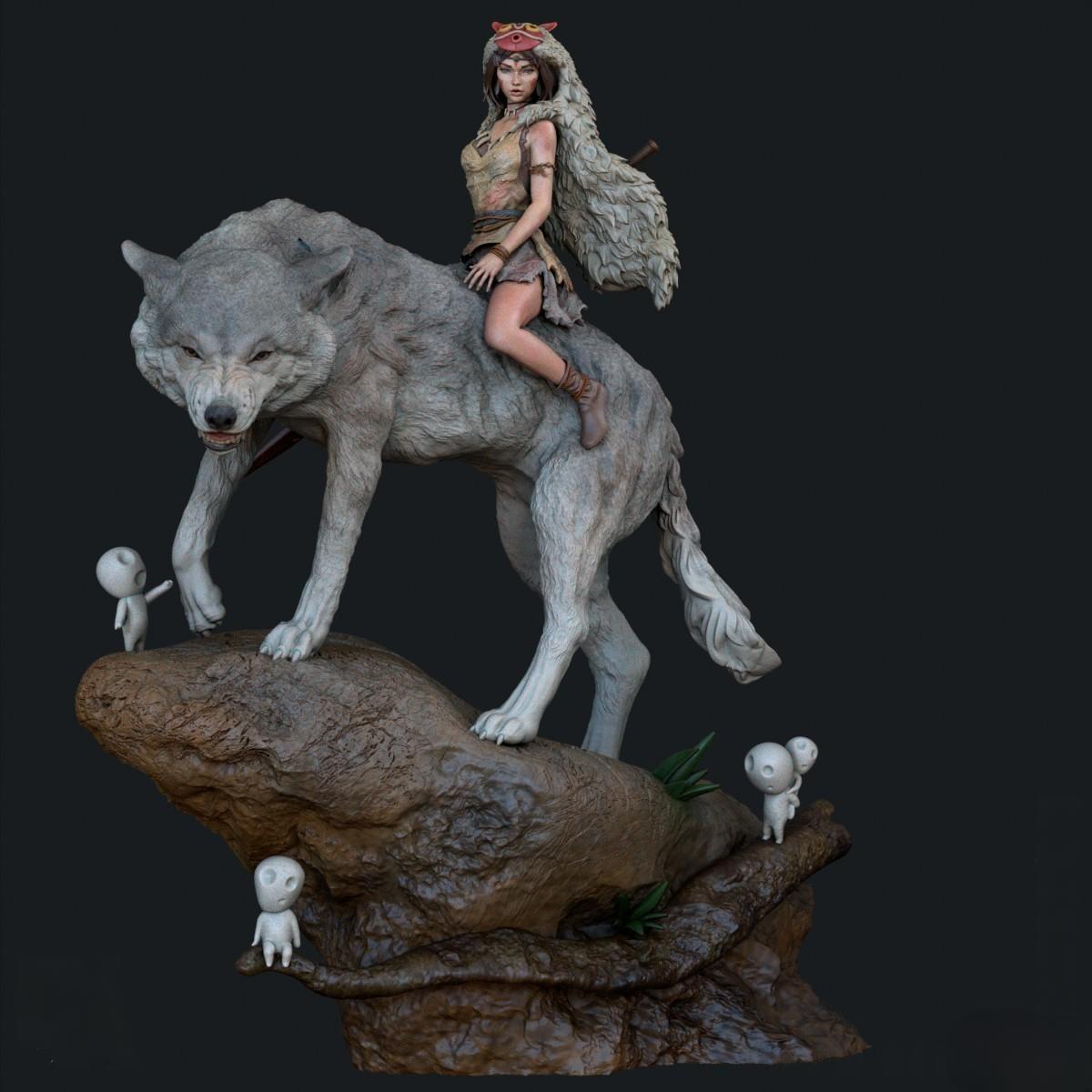 2190 Princess Mononoke - STL 3D Print Files