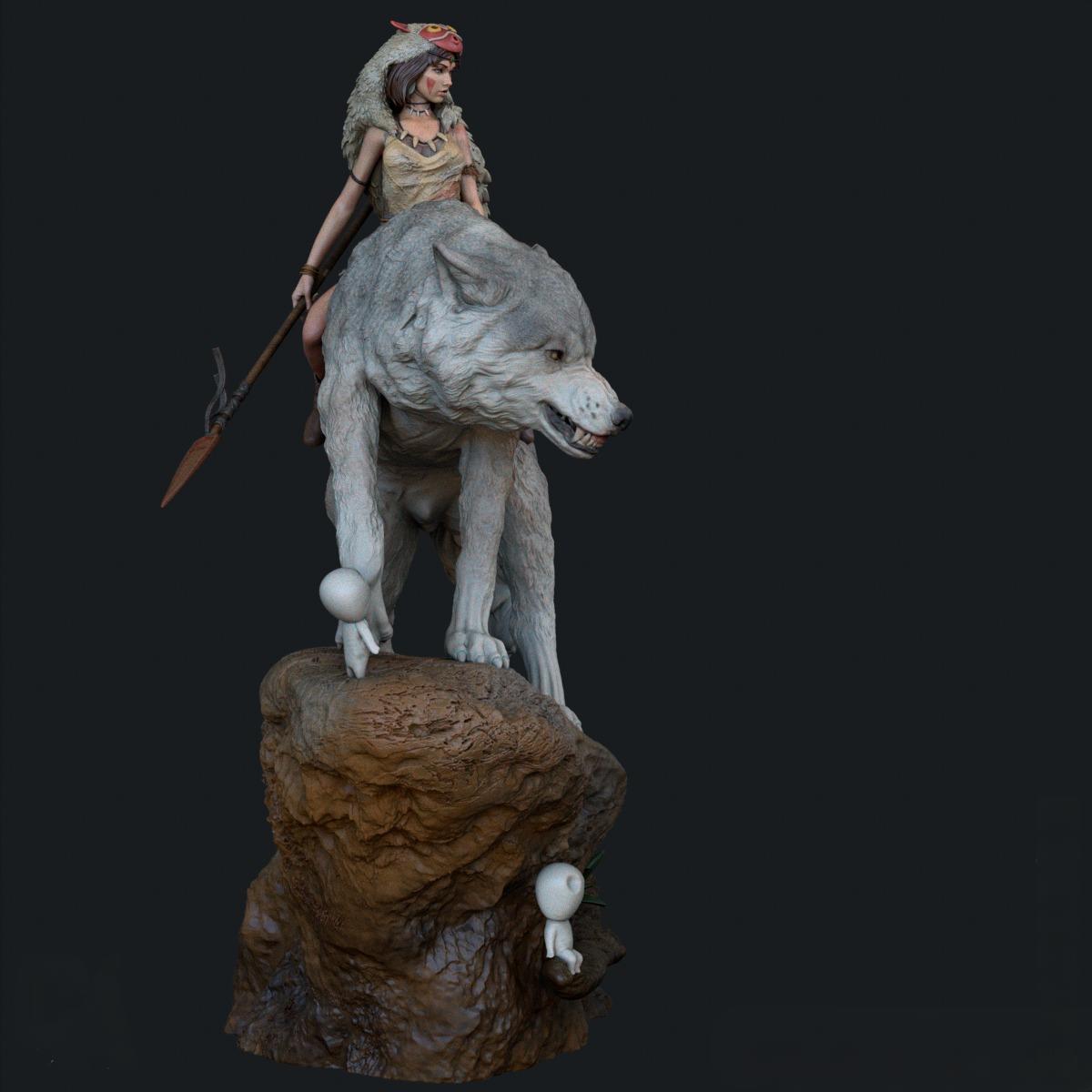 2190 Princess Mononoke - STL 3D Print Files