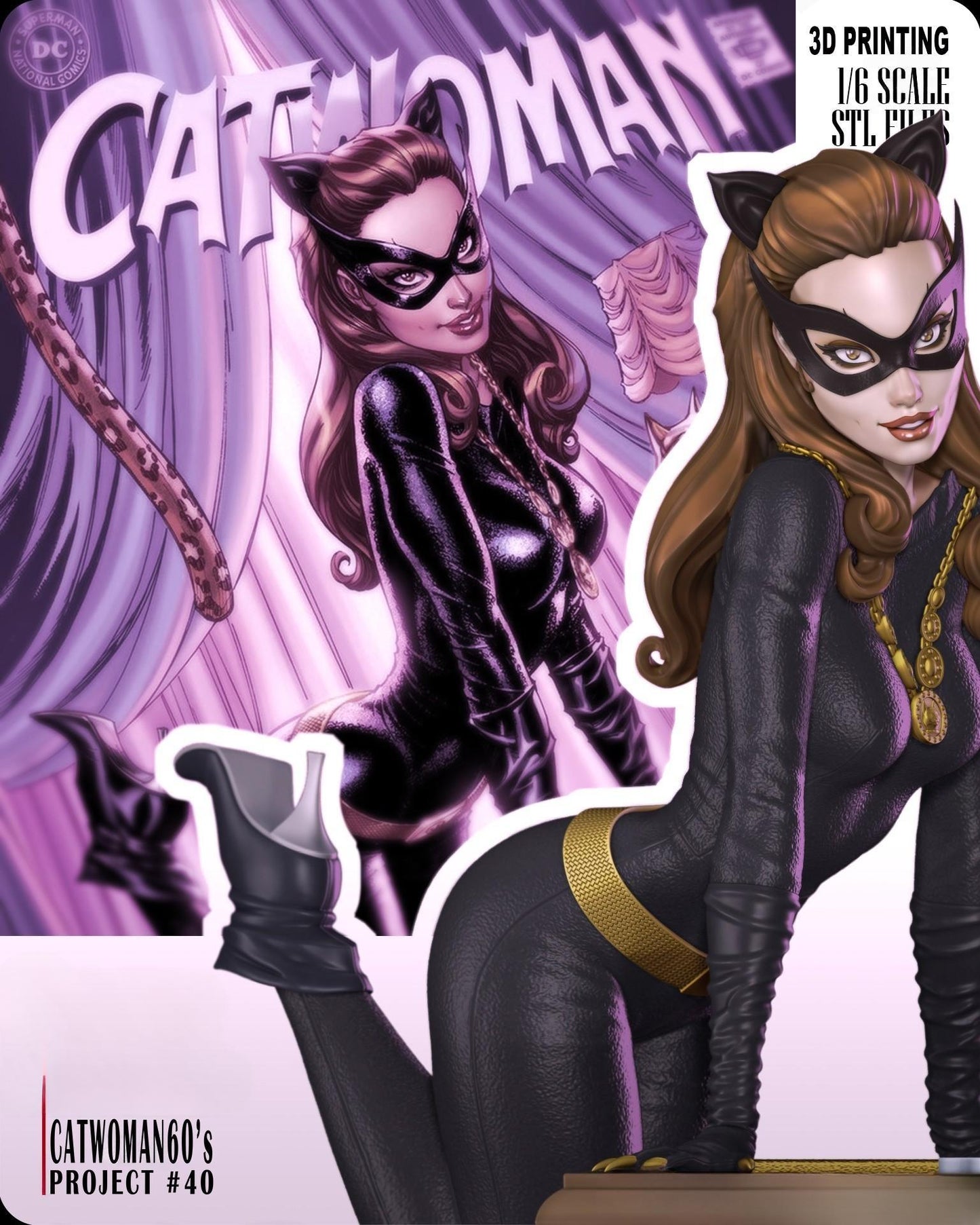 2243 Catwoman Classic - DC COMICS - STL 3D Print Files