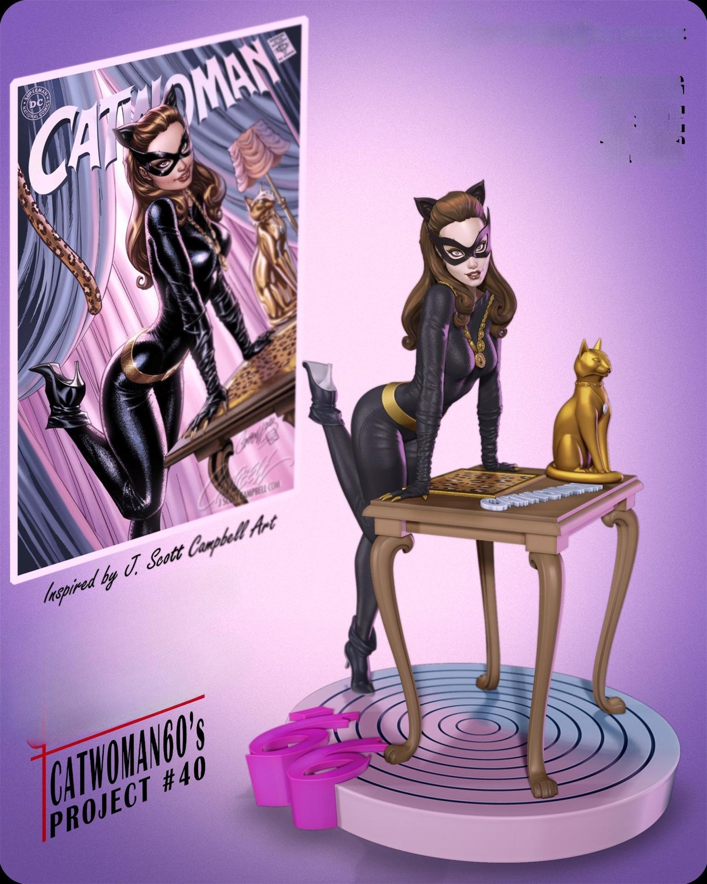 2243 Catwoman Classic - DC COMICS - STL 3D Print Files