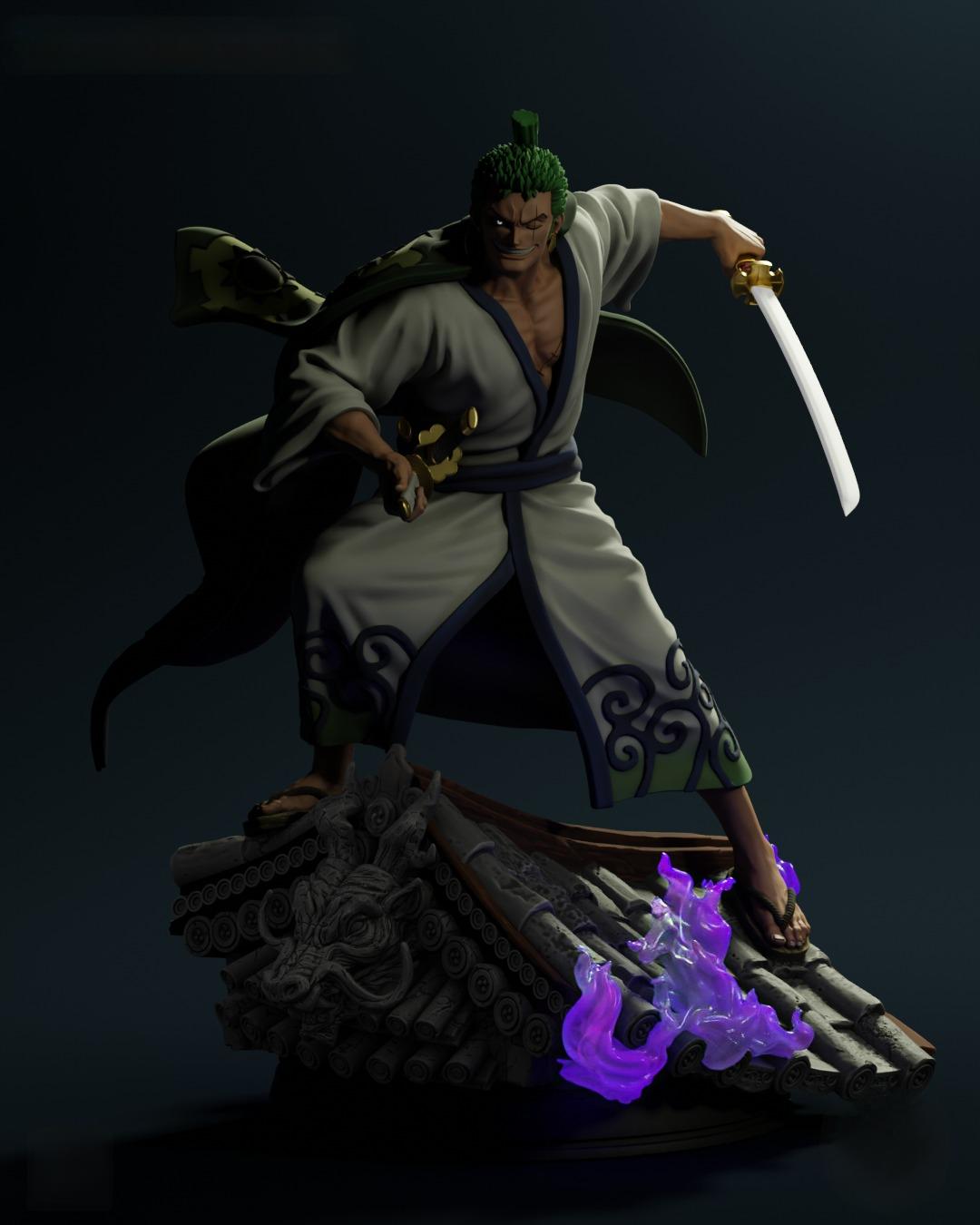 2255 Wano Zoro - One Piece - STL 3D Print Files