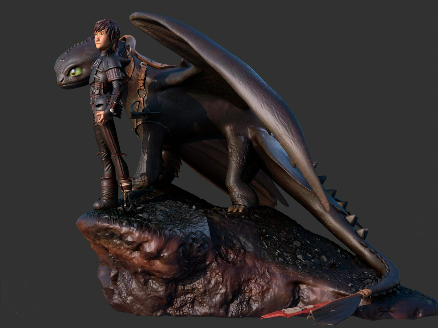 2282 Hiccup And Toothless - How to Train Your Dragon - STL 3D Print Files