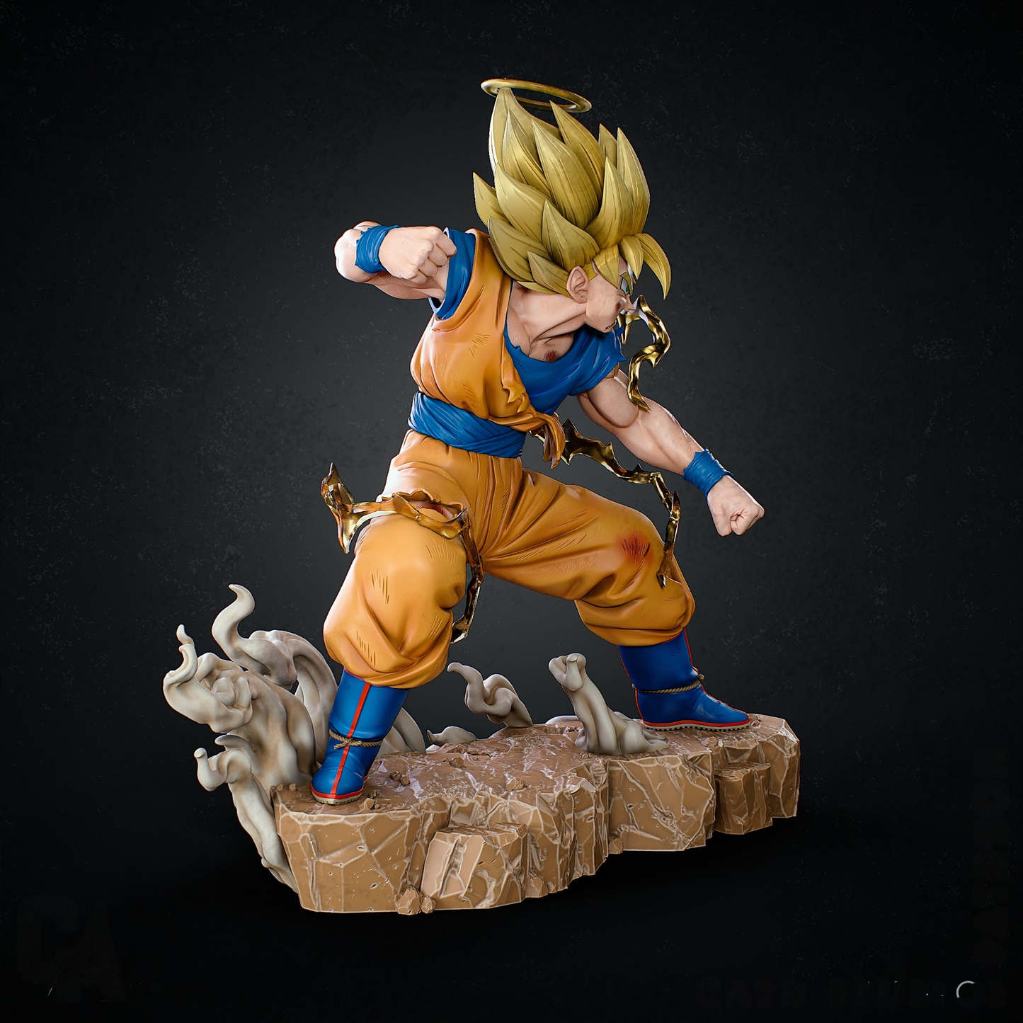 2310 Son Goku Super Saiyan - Dragon Ball - STL 3D Print Files