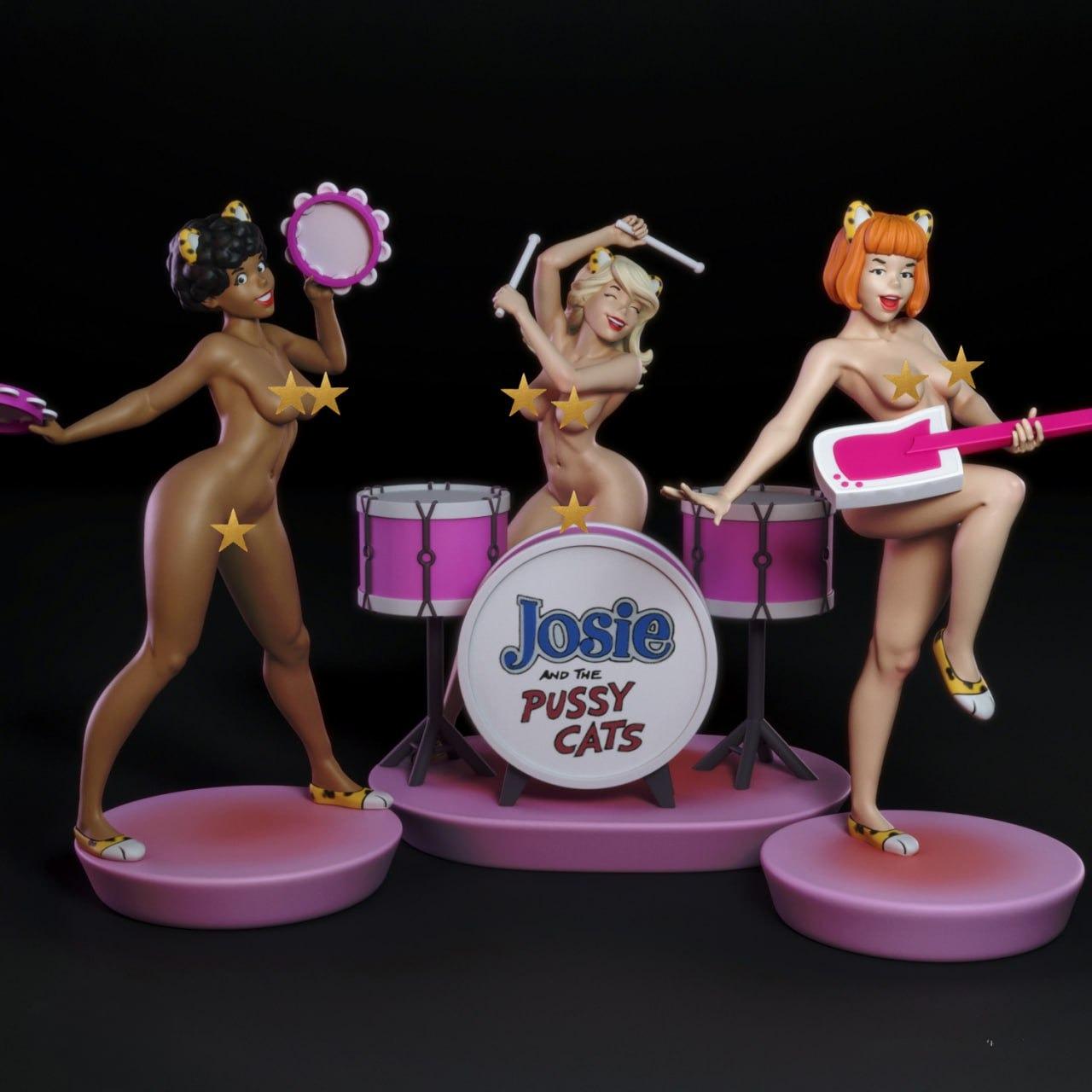 2330 Josie and the Pussy Cats NSFW  - STL 3D Print Files