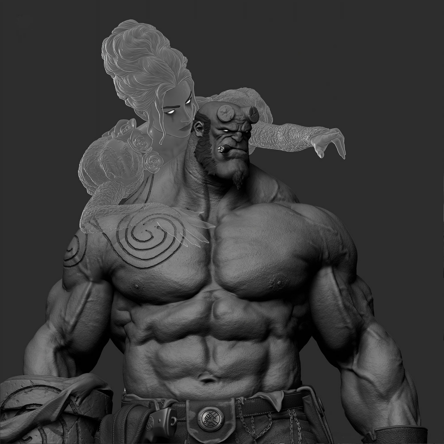 2382 Hellboy - STL 3D Print Files