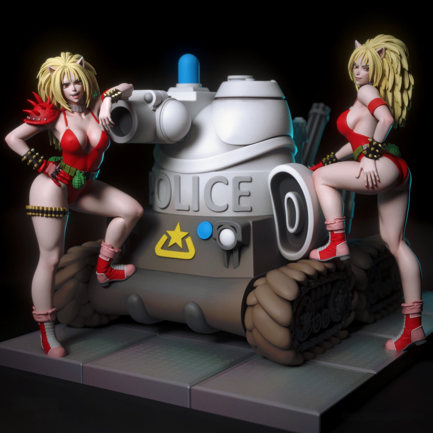 2475 Anna Puma & Uni Puma NSFW - Dominion Tank Police - STL 3D Print Files