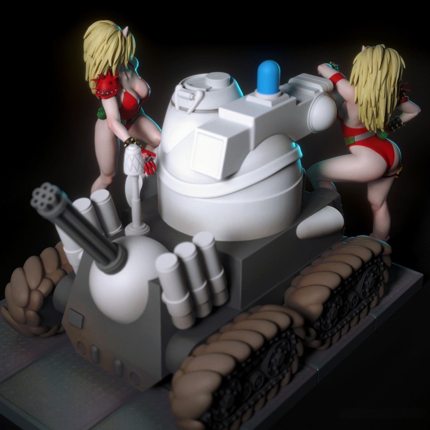 2475 Anna Puma & Uni Puma NSFW - Dominion Tank Police - STL 3D Print Files