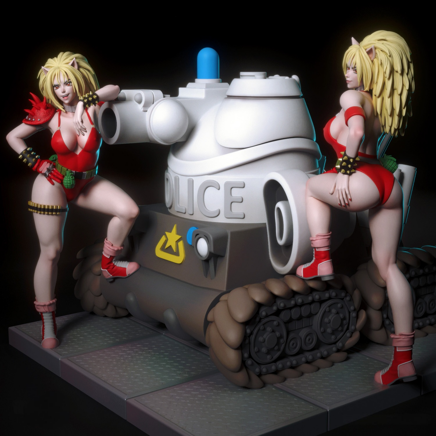 2475 Anna Puma & Uni Puma NSFW - Dominion Tank Police - STL 3D Print Files