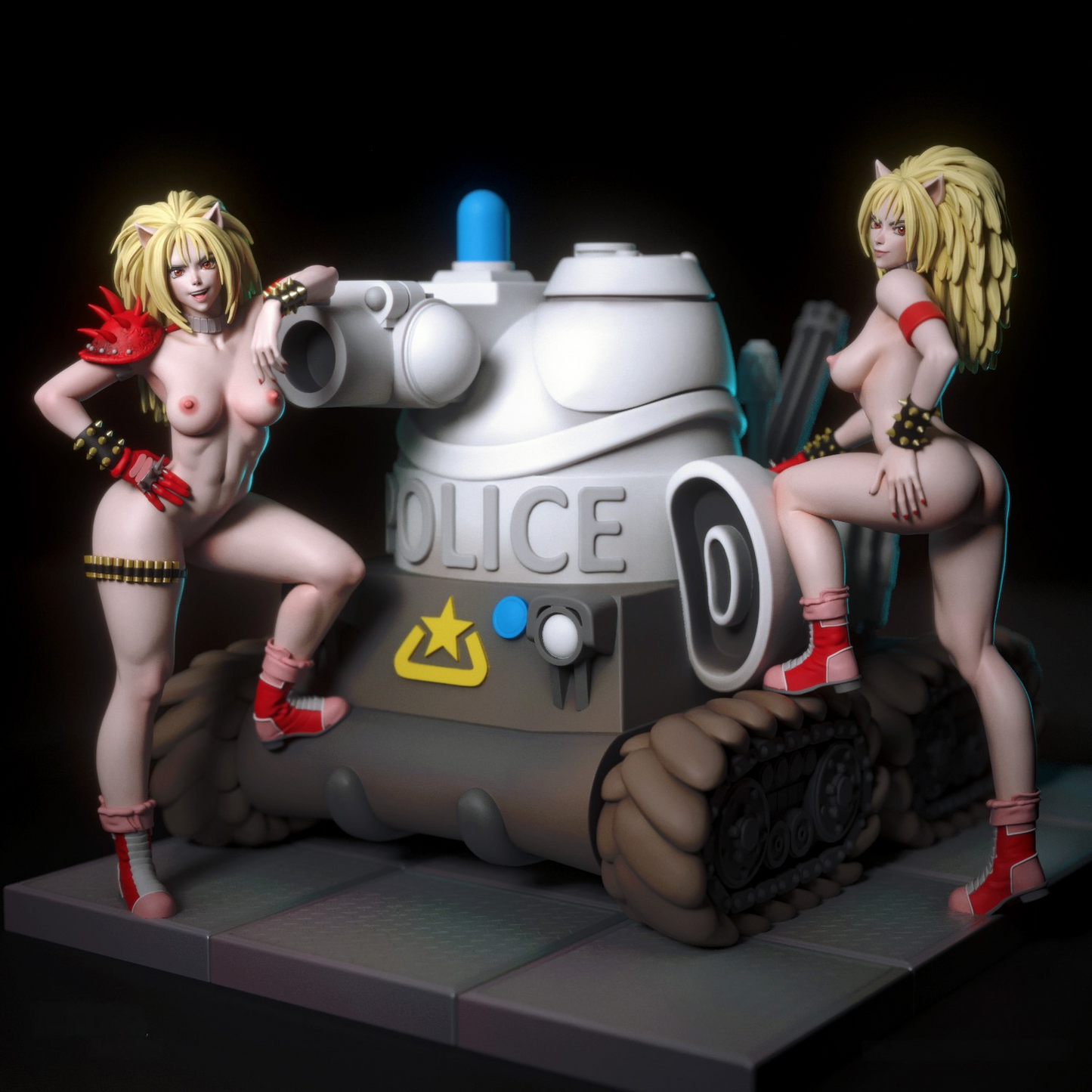 2475 Anna Puma & Uni Puma NSFW - Dominion Tank Police - STL 3D Print Files