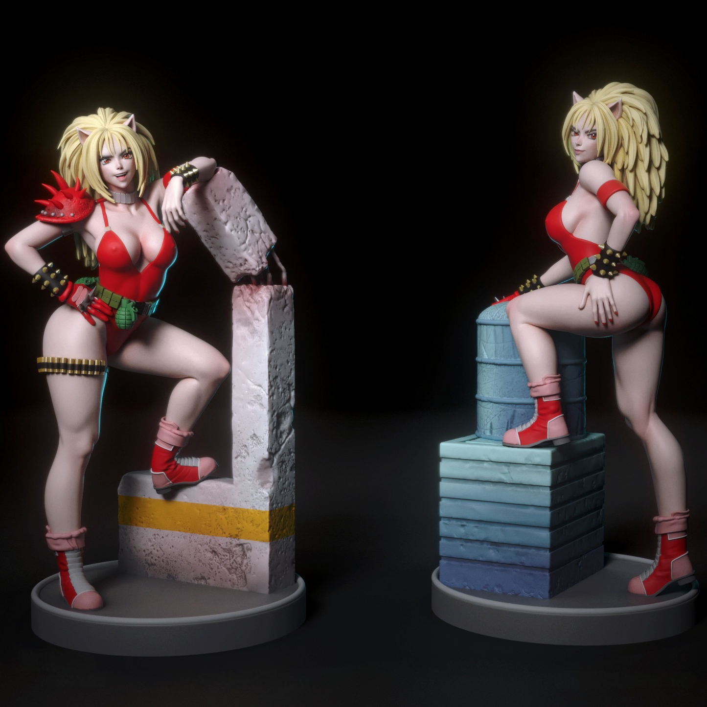 2475 Anna Puma & Uni Puma NSFW - Dominion Tank Police - STL 3D Print Files