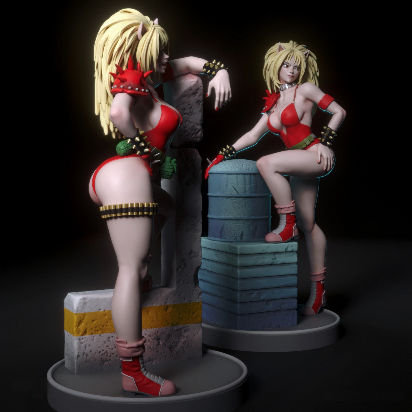 2475 Anna Puma & Uni Puma NSFW - Dominion Tank Police - STL 3D Print Files