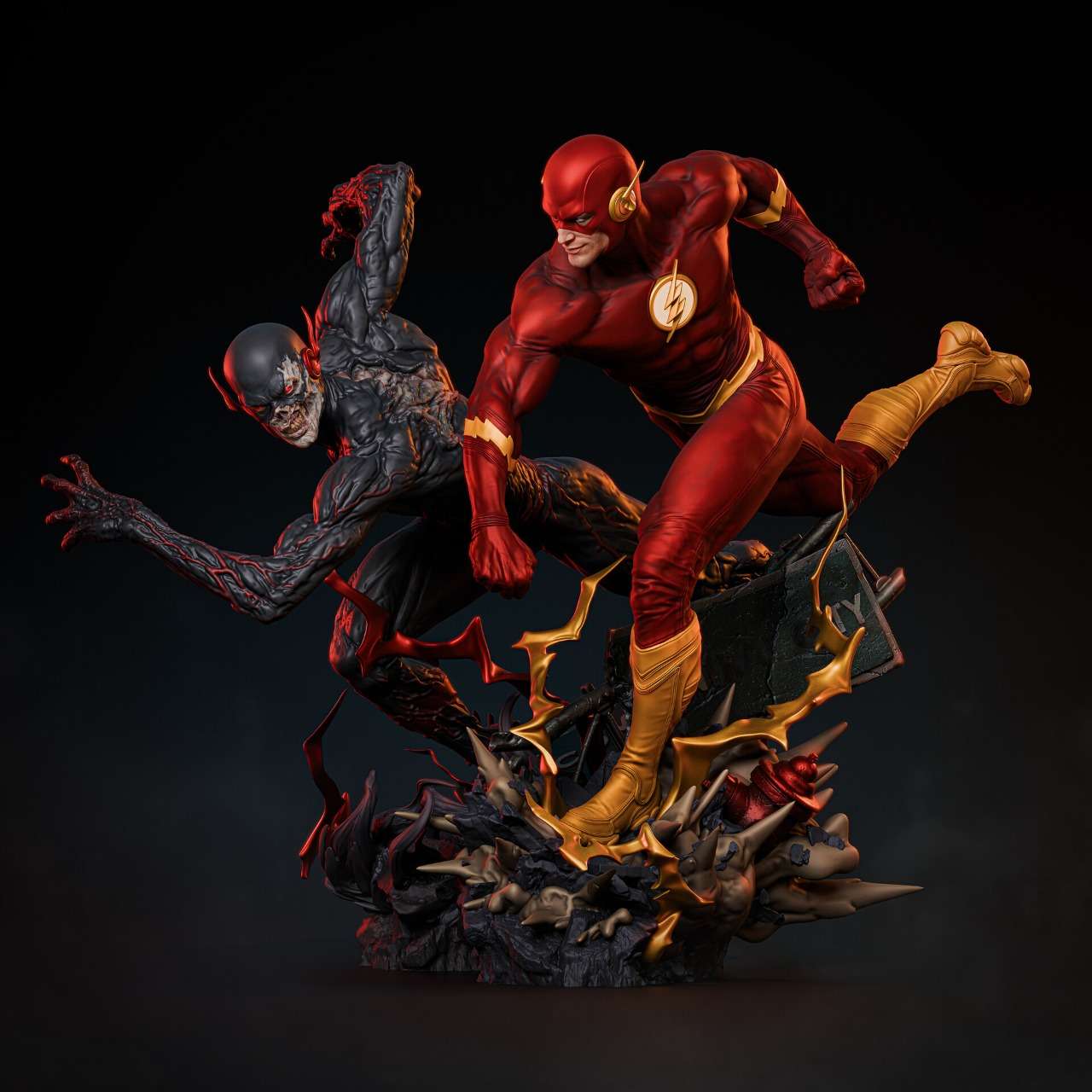 2508 Flash vs BlackFlash - DC Comics - STL 3D Print Files