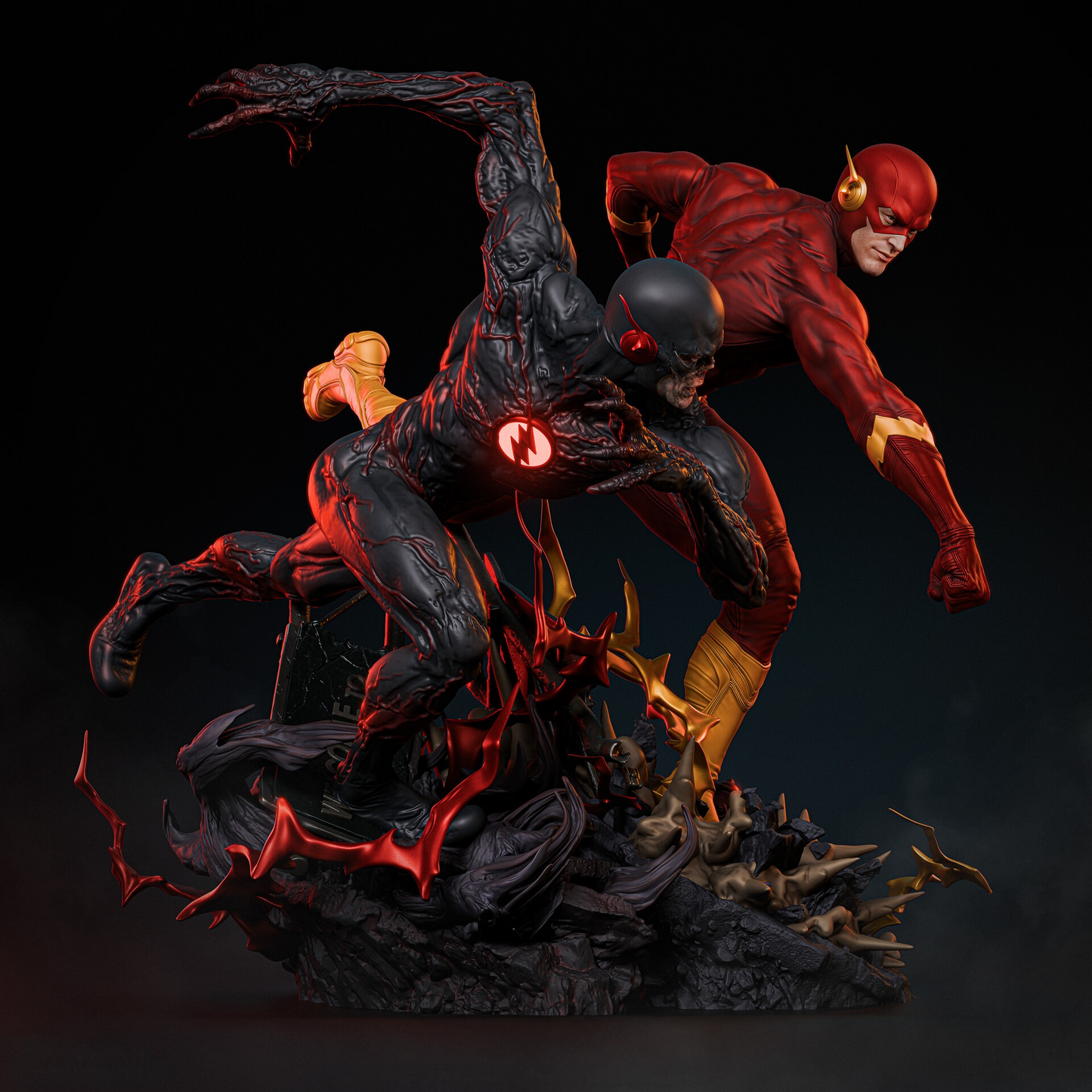 2508 Flash vs BlackFlash - DC Comics - STL 3D Print Files