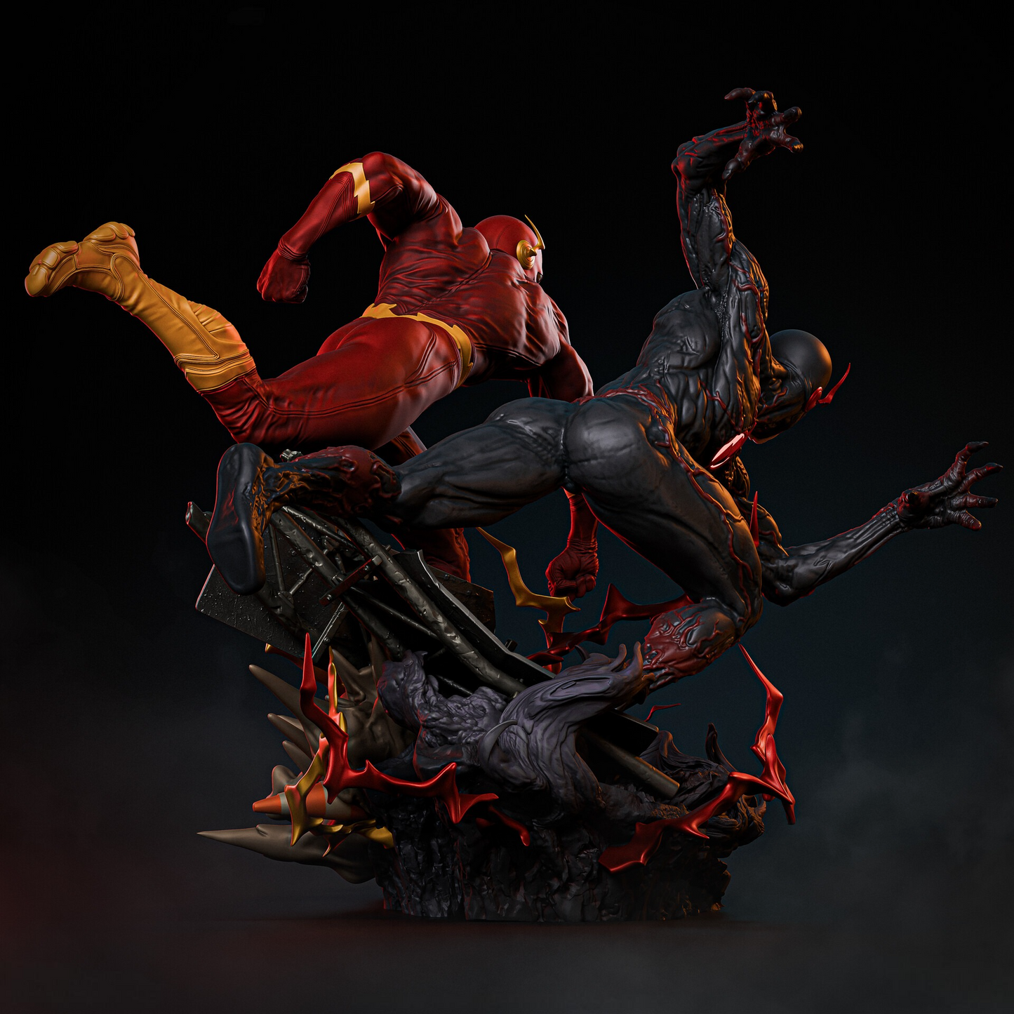 2508 Flash vs BlackFlash - DC Comics - STL 3D Print Files