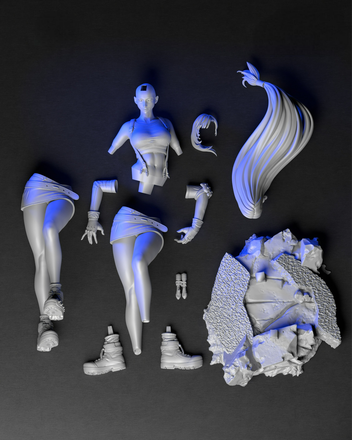 2521 Tifa Lockhart - Final Fantasy - STL 3D Print Files