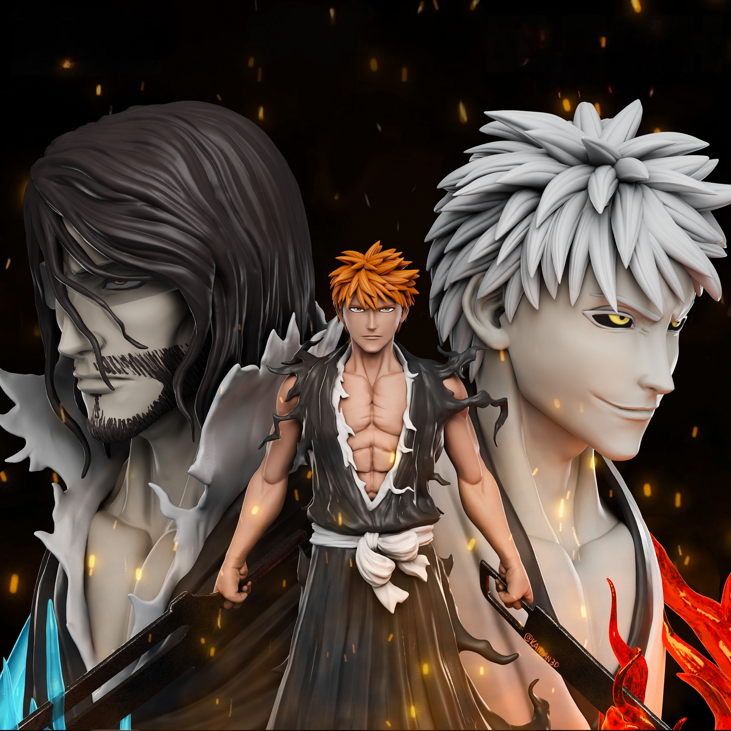 2522 Ichigo Kurosaki Diorama - Bleach - STL 3D Print Files