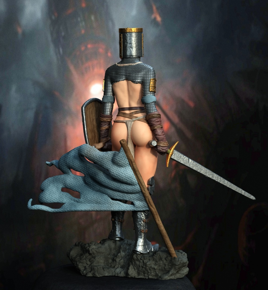 2561 Templar Woman NSFW - STL 3D Print Files