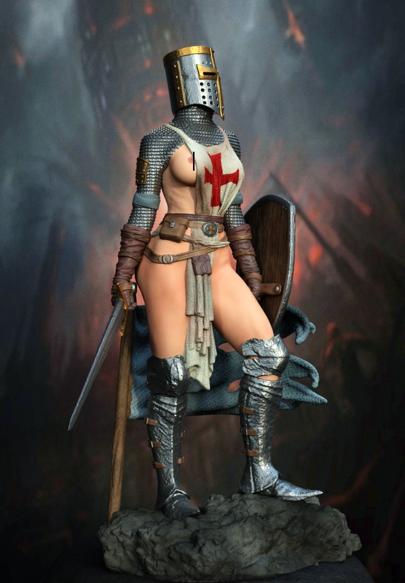 2561 Templar Woman NSFW - STL 3D Print Files