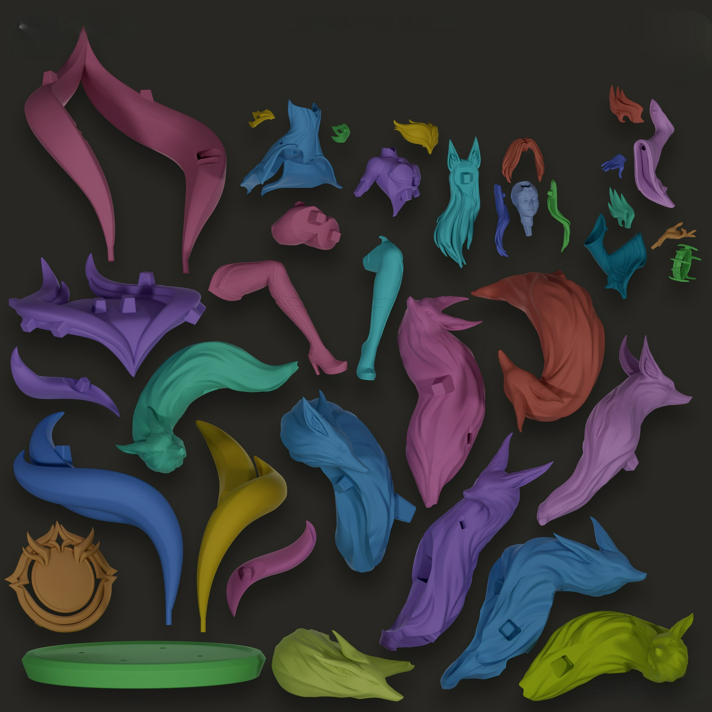 2621 Ahri - League of Legends - STL 3D Print Files