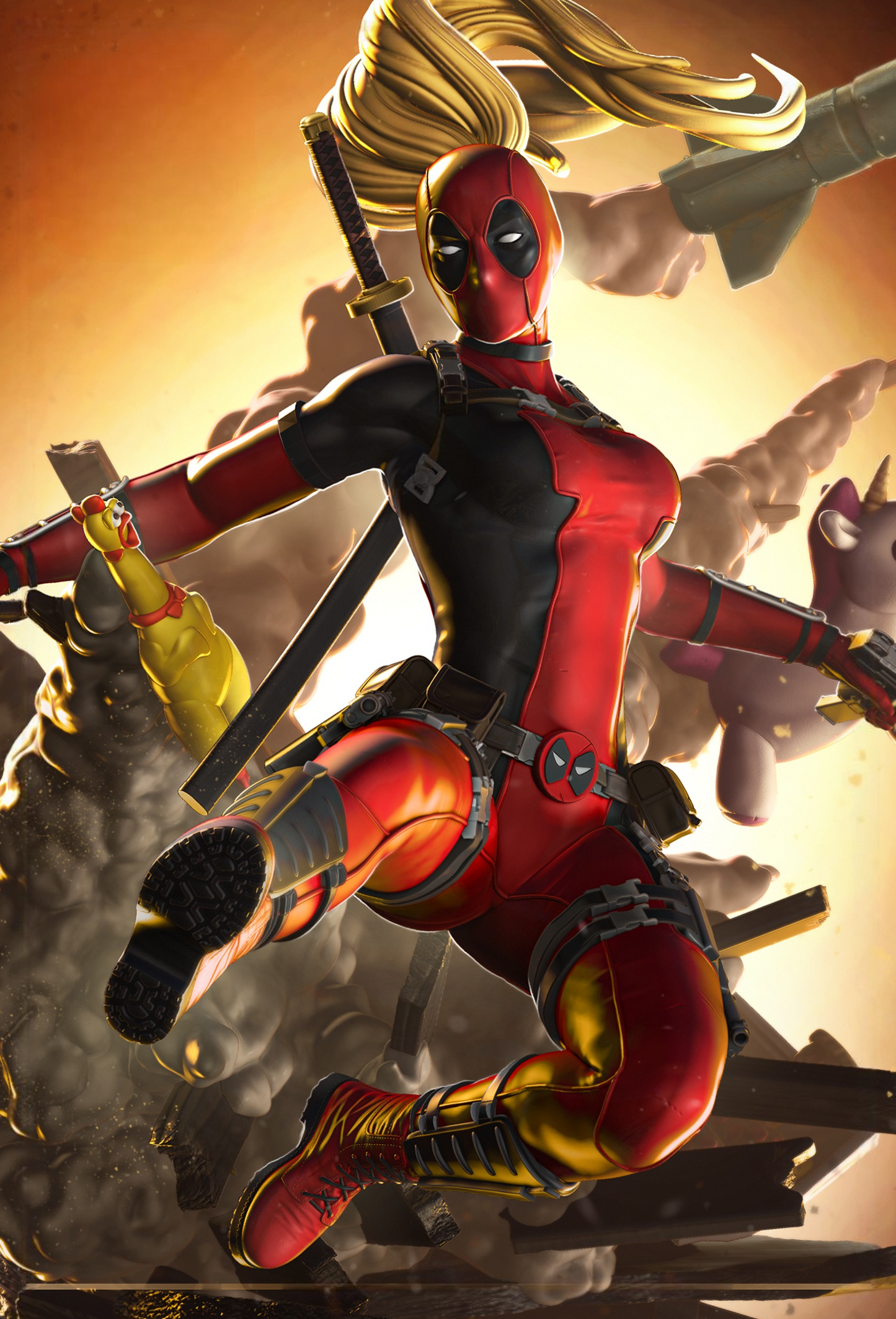 2630 Lady Deadpool - Deadpool - STL 3D Print Files