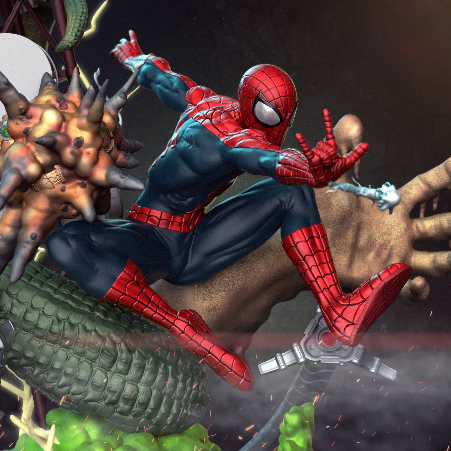 2644 Spider-Man vs Sinister Six Diorama - STL 3D Print Files