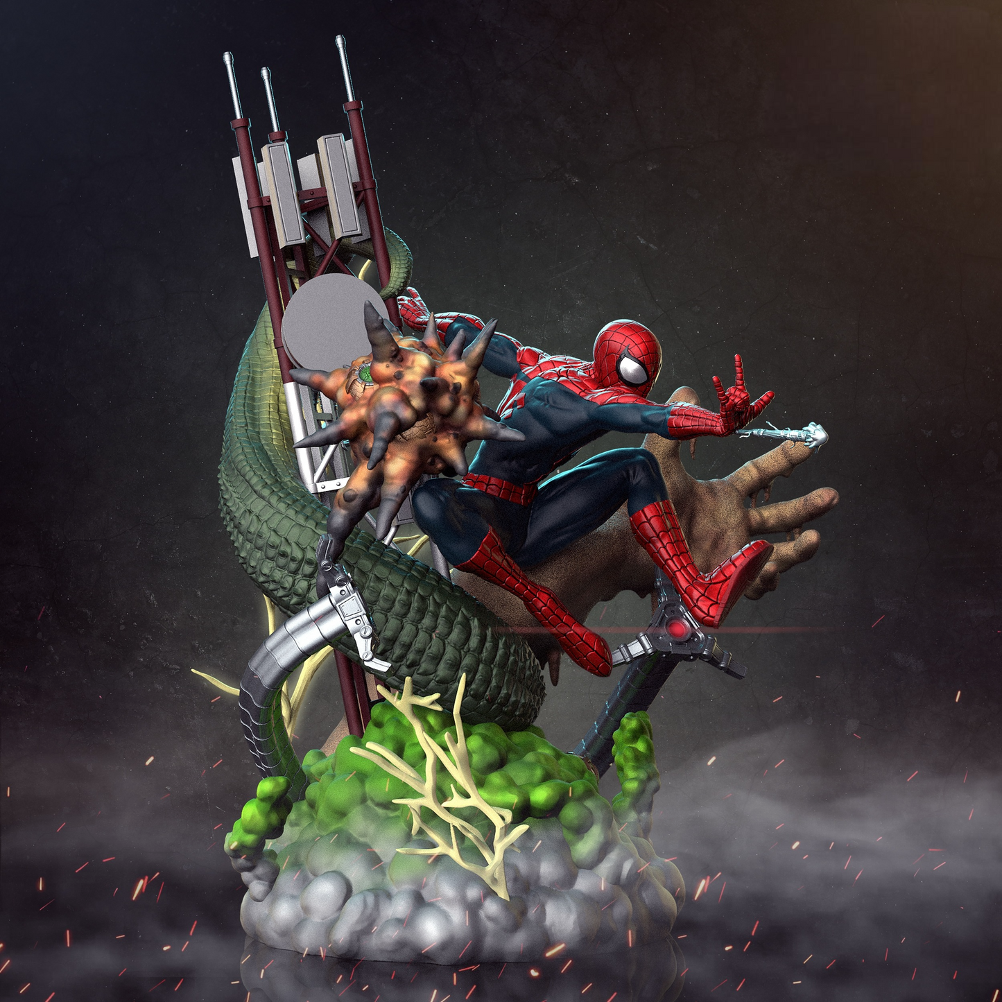 2644 Spider-Man vs Sinister Six Diorama - STL 3D Print Files